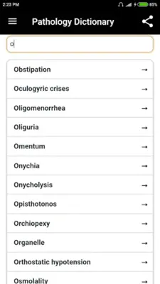 Pathology Dictionary android App screenshot 0